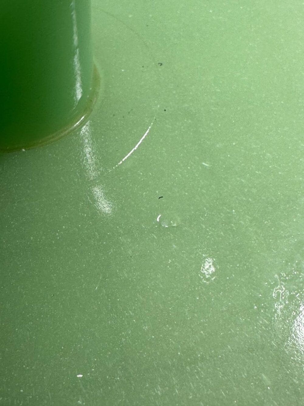 Mosser Jadeite Glass Pedestal Cake Stand Plain & Simple Green Jadite - Picture 2 of 12